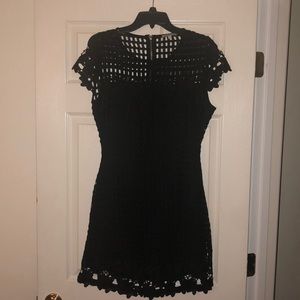 Black Floral Design Dress